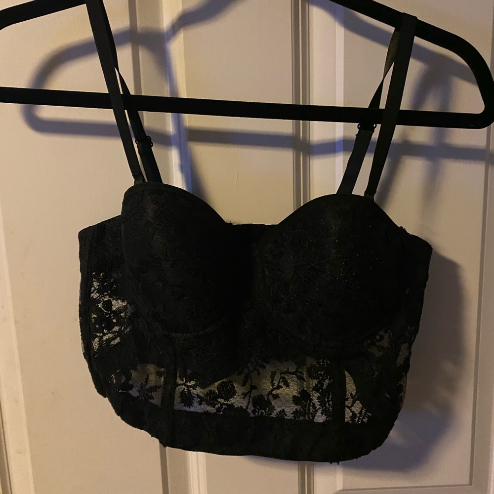 Sexy black corset top